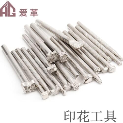20pcs/lot Leather Tools Rotary Printing Carving Knife Hammer Arts Crafts Sewing Leathercraft