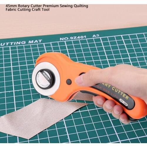 45mm Rotary Cutter Premium Sewing Quilting Fabric Cutting Craft Tool Fashion Leathercraft Clothes Cutting Tool Leather Cutter