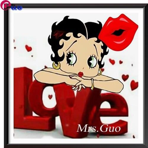 5D Diy diamond painting mosaic Pretty Girl Cartoon Doll diamond embroidery cross stitch kit full square Wedding Decoration gift