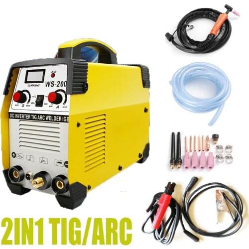 Newest 220V 7700W 2IN1 TIG/ARC Electric Welding Machine 20-200A MMA IGBT STICK Inverter For Welding Working and Electric Working