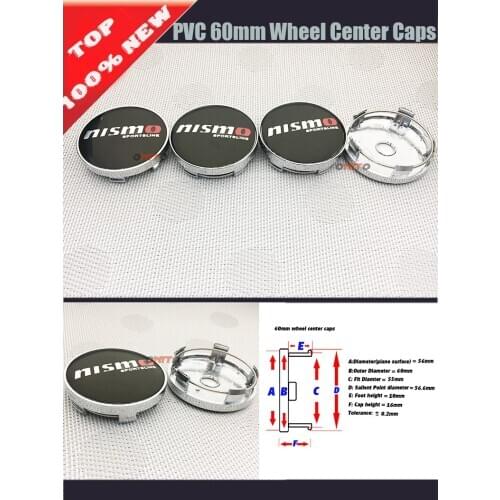 Car Styling 4pcs/set 56mm 60mm nismo car emblem Wheel Center Hub Caps Dust-proof Badge covers Auto accessories car emblem cover