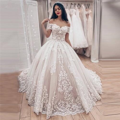 Princess Ball Gowns Wedding Dress 2020 Luxury Lace robe de mariee Bride Dress Wedding Gowns Sweetheart vestido de noiva