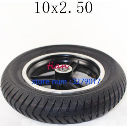 Free Shipping 10x2.50 /10x2.5 Tire and Aluminum Alloy Wheel Are Suitable for Electric Scooter Balancing Car and Speedway 3
