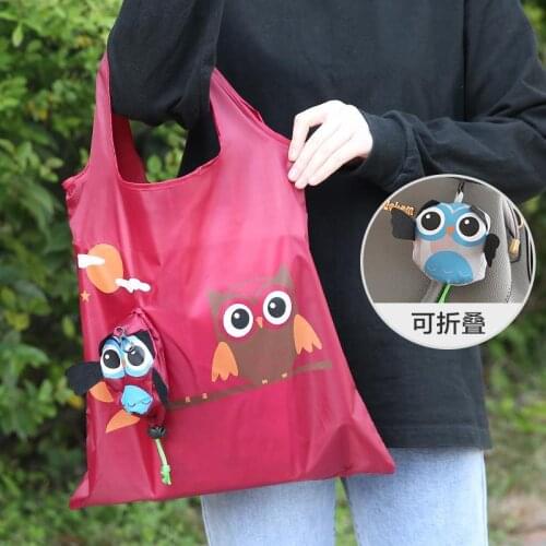 Household Grocery Storage Bag Folding Reusable Shopping Bag Eco-friendly Shopping Handbags Portable ToteStorage Supplies