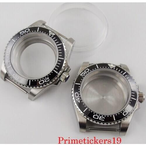 Bliger 40mm stainless steel men watch case fit NH35 NH36 automatic movement ceramic bezel insert rotating bezel