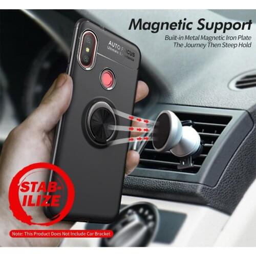 For Xiaomi Redmi Note 5 Case Silicon Magnetic Ring Back Cover Case for Xiaomi Redmi Note 5 4 4X 4A A1 5A MI 6 Pro 6A 8 Lite A2