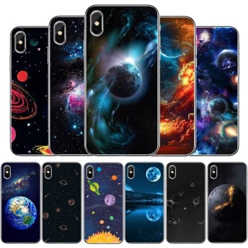 Art Star Space Moon Silicone phone case For iphone 12 11Pro Max 11 XR XS Max X 8 7 6 6S Plus 5 5S SE 2020 Back Cover Shell