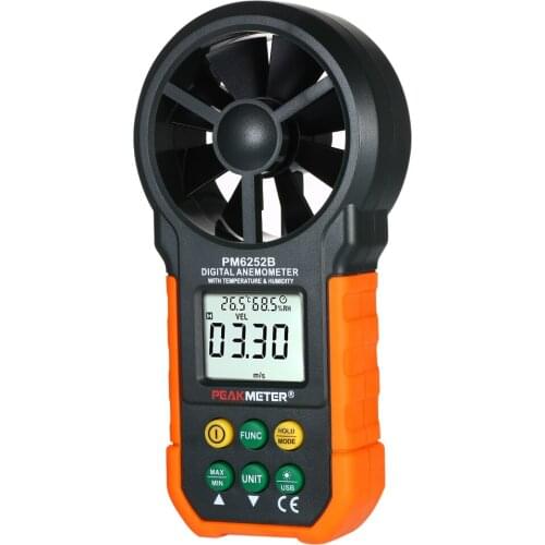 Digital Anemometer Wind Speed Meter LCD Digital Anemometer Air Volume/Temperature/Humidity for Weather Data Collection