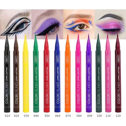 Colorful Eye Eyeliner Waterproof Long-lasting Liquid Eyeliner Pen Make Up Comestic Eye Liner Pencil Makeup Tools For Cosplay