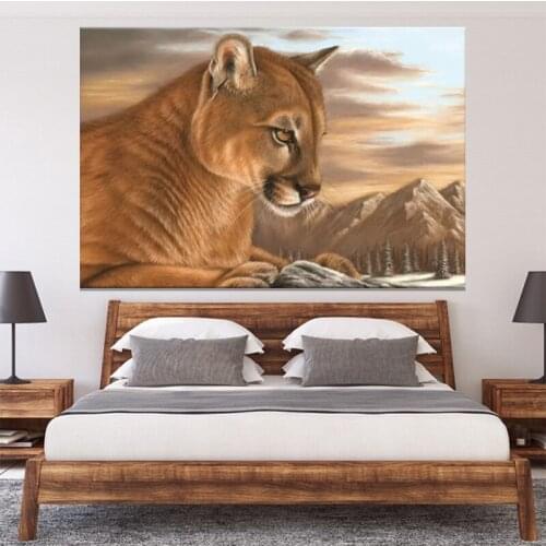 Wildlife Cougars Art Posters and Prints Lion Animals Canvas Painting on The Wall Art Pictures for Living Room Home Decor