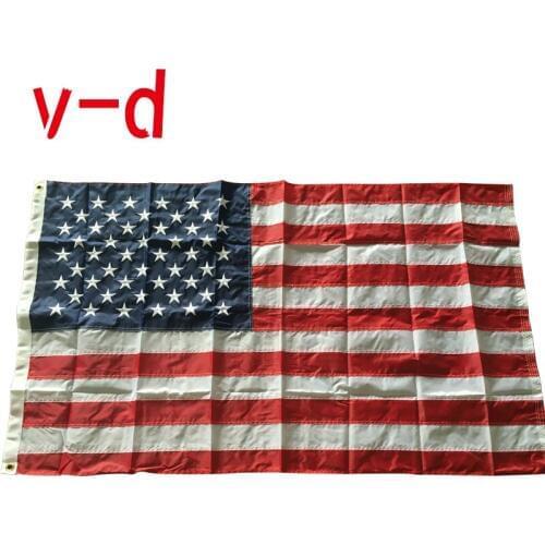 Epacket Free Shipping xvggdg 90x150cm American Flag Embroidered American Flag Thicken Oxford Nylon USA flag