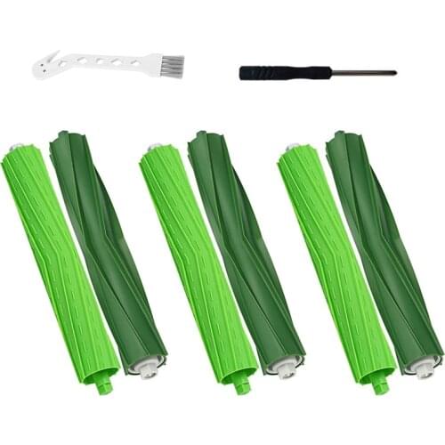 HOT!-Dual Multi-Surface Rubber Brushes 3 Set Roller Brushes for IRobot Roomba I7 I7+ I3 I3+ I4 I6 I6+ I8 I8+/Plus E5 E6 E7