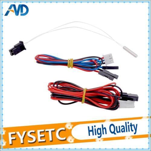 1PC PT100 Temperature Sensor Cable PT100 Ampliper Connected Cable Molex Connector For Ultimaker 2 V6 Chimera Lite6 Hotend