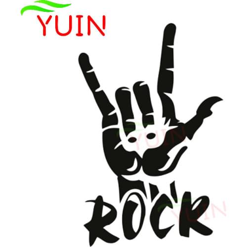 Creative Car Sticker Rock Gesture Love Supplies Decal Personality PVC Body Window Decoration Waterproof Anti-ultraviolet Decals