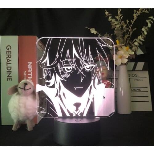 Mikaela Seraph of The End Manga3D Night Light Alarm Clock Base Color Changing Delineascope Gift Nightlight Office Girl Delivery