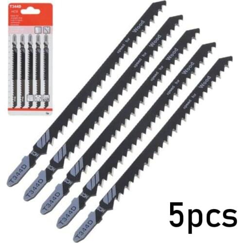 5 PACK Jigsaw Blade Cutting Tool For Wood Sheet Panels Extra Long 6T T344D TOP 152mm Woodworking Tool For Fast Straight Cutting