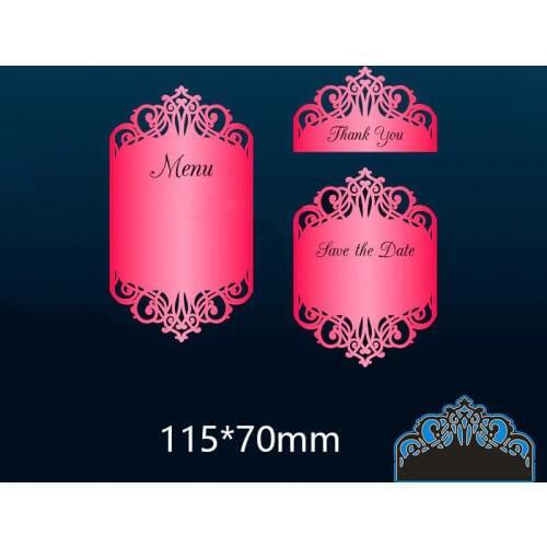 New Arrival hollow flower edge Frame Cutting Dies Stencil DIY Scrapbooking Photo Album Embossing Decor Paper Card Craft 115*70mm