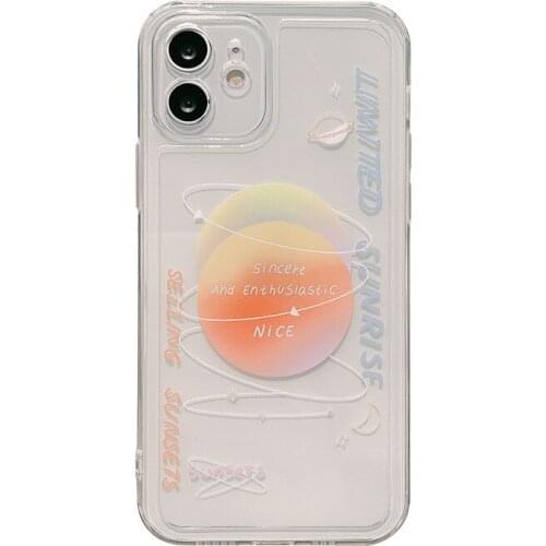 Painted Transparent Phone Case for iPhone12 Pro MAX mini 12 11 Pro MAX 11 XS XR X XS MAX 8 Plus 7 Plus Protective Cover