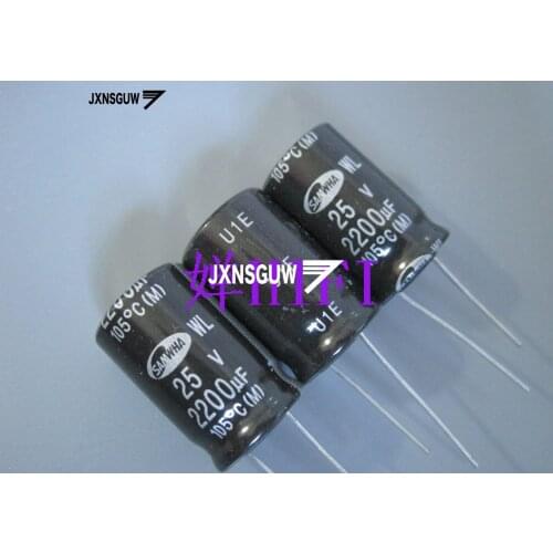 20PCS Original SAMWHA WL 25V2200UF 16X25MM Dark brown Aluminum electrolytic capacitors 2200uF/25v 105 degrees 2200UF 25V