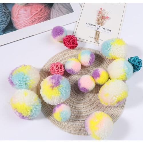 Macaroon Pompom 20mm 25mm 30mm 40mm 50mm Soft Pompones Fluffy Plush Crafts DIY Pom Poms Ball Furball Home Decor Sewing Supplies