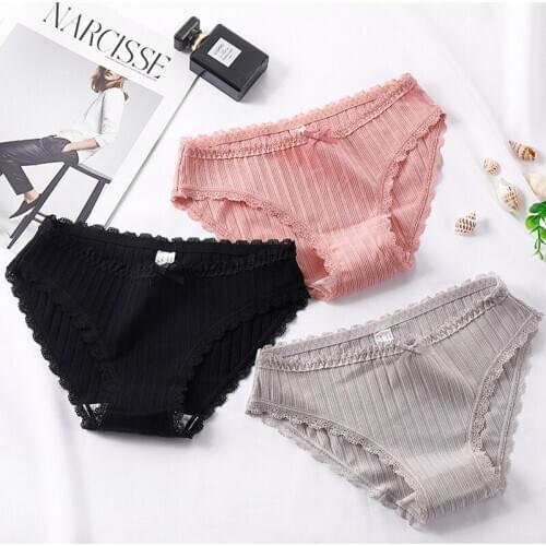 Autumn And Winter New Female Panties Cotton Waist Large Size Cute Comfortable Briefs Female Elastic Breathable Underwear Women
