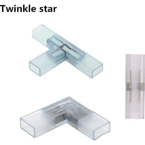 220v led strip corner connector for 3014 2835 230v 240v led tape 2 pins power plug clip