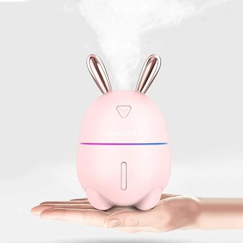 Cute Cool Rabbit Mist Humidifier, 300ml USB Mini Humidifier, Quiet Operation, Adjustable Spray Mode, Waterless Auto Shut-Off