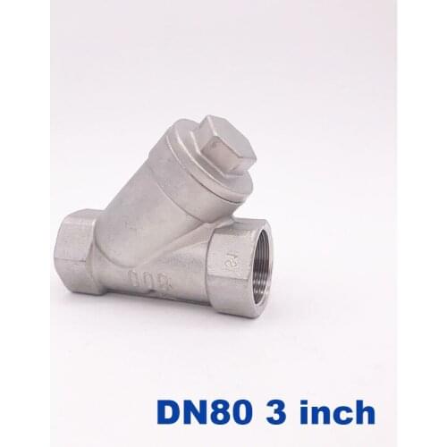 High quality DN80 3 inch BSP Female Thread SS304 Stainless Steel Valve Inline Y type Filter Strainer 229 PSI