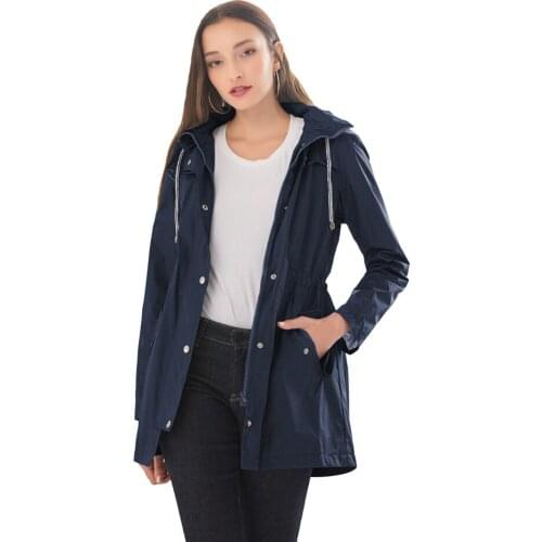 Ymwmhu Women's Hooded Trench Coats