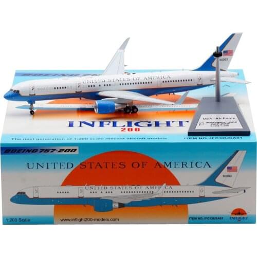 1:200 Scale U.S. Air Force 2 Airways C-32A Airlines Model with Base Alloy Aircraft For Collectible Souvenir Show Gift Toys