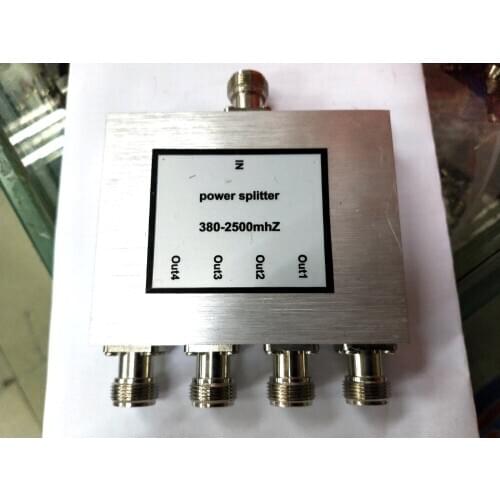 1PCS 380-2500MHz power divider 4 way n female antenna power splitter New