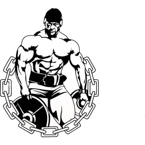 11*14.4CM Strong Fitness Coach Car Stickers Personalized Custom Vinyl Reflective Decals Suitcase sticker C7-0719