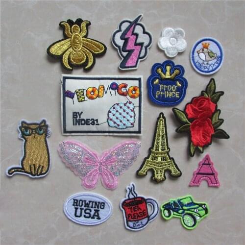 16 kinds/lot Cartoon pattend fashion patches DIY clothing patch affixed decorative sewing accessories hat clothes C5492-C5509