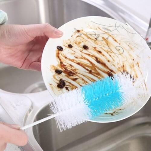 2Pcs Baby Nipple Bottle Brush 360 Degree Cleaner 30cm Nylon Cleaning Brushes D7WF