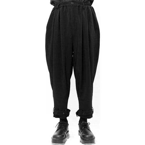 2021 Men clothing Hair Stylist fashion Casual nine point pants loose Harlem Pants plus size costumes 27-46