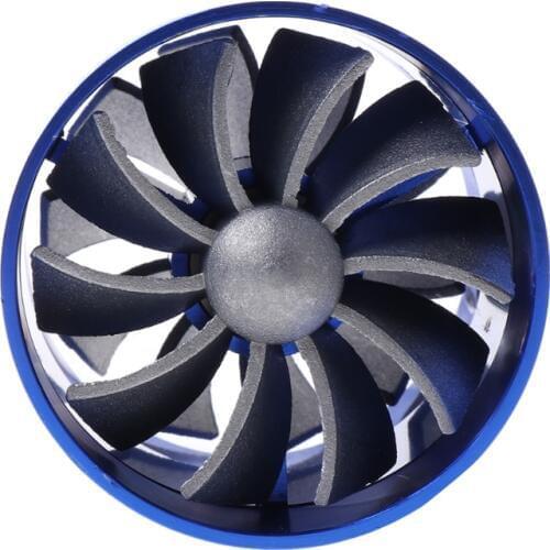 2021 New F1-Z Double Supercharger Universal Turbine Turb Air Intake Fuel Gas Saver Fan BL/BK