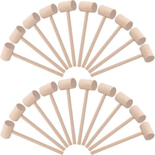 36 Pieces Wooden Crab Lobster Mallets Seafood Shellfish Crab Wood Hammers Mallets for Cracking Seafood Tool Supplies