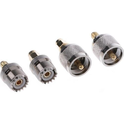 4 Pcs A13 Kit Adapter PL259 SO239 to SMA Male Female RF Connector Test Converter L15