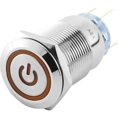 5set Angel Eye Stainless Steel Metal LED 19mm Push Button Switch dash 3v 5 6 12v 24v 48v 110 220v Ring Light Switch reset Switch