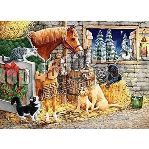 5d Diy Diamond Painting Dogs Farm Christmas Horses Winter Cross Stitch Diamond Embroidery Mosaic Paintings Home Decor Gifts