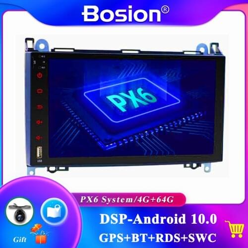 2 Din Android 10 Car Stereo Autoradio GPS Receiver For Mercedes Benz B200 A B Class W169 W245 Viano Vito Sprinter PX6 4G RAM+64G