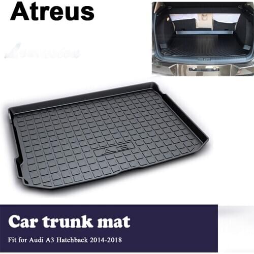 Atreus Car Accessories Waterproof Anti-slip Trunk Mat Tray Floor Carpet Pad For Audi A3 Hatchback 2014 2015 2016 2017 2018