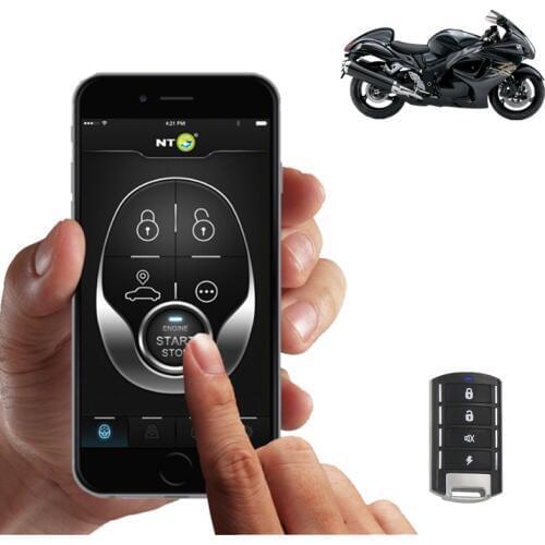 DHL Free shipping for motorcycle alarm system with gps function cut oil start engine alarm by remote and app free map NTG02M