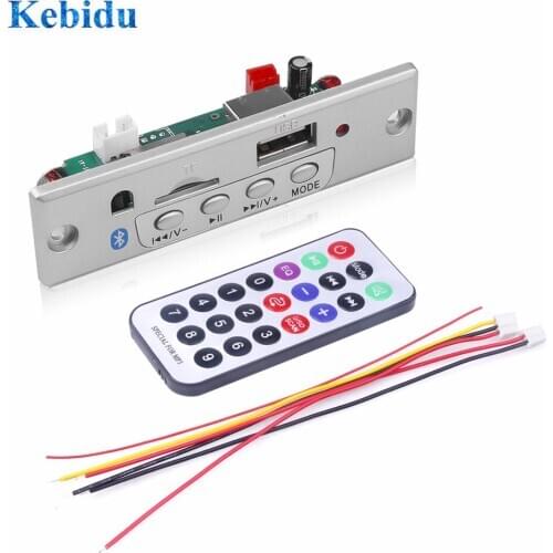 Bluetooth MP3 Player With TF Card Slot/USB/FM Decoder Board 5V 12V Audio Module Remote Decoding Board USB TF FM Radio For Car