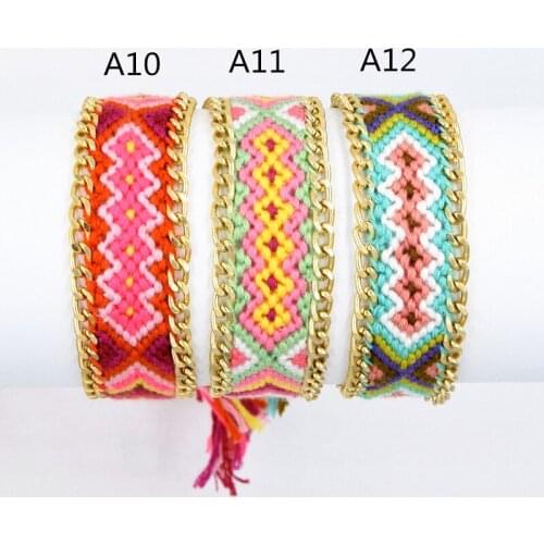 Friendship Bracelet Handmade Woven Rope String Hippy Boho Embroidery Cotton Friendship Bracelets For Women And Men Hot Selling
