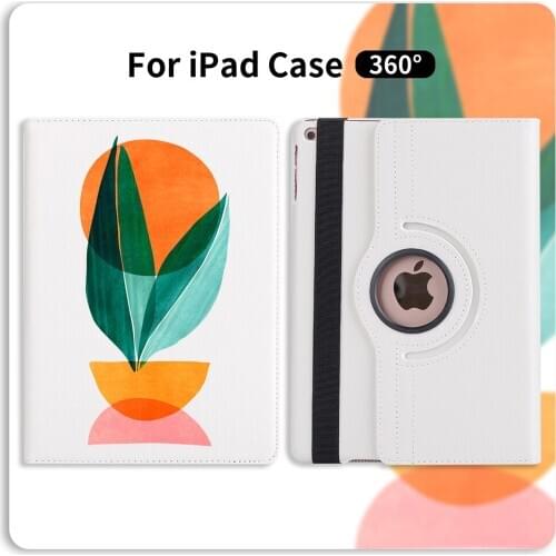360 Degrees Rotating PU Leather Flip Cover Case For iPad 7th Generation Case Stand Cases Smart Tablet For iPad Mini