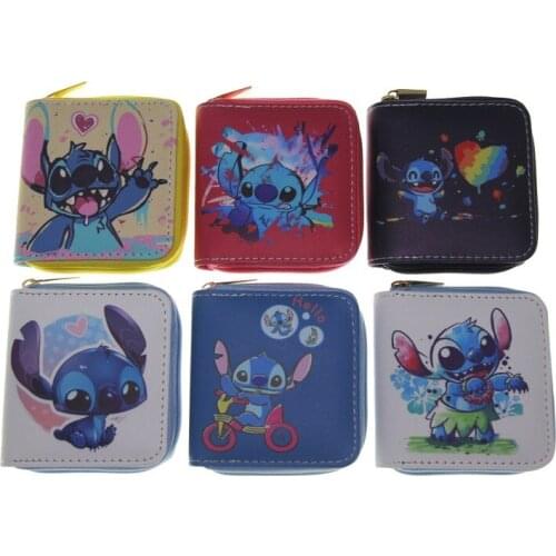 Disney Donald Duck New Stitch PU Long Zipper Wallet Wallet Printed Student Cute Coin Purse My Melody