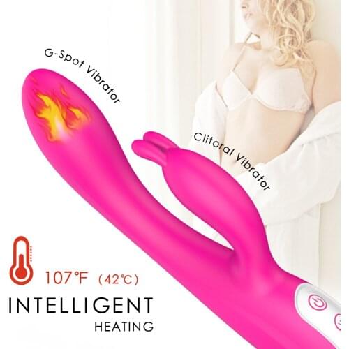 Dildo Vibrator For Women Heating Vibrator Powerful Rabbit Clitoris G-spot Stimulator Adult Sex Toy For Women Couples Sex Product