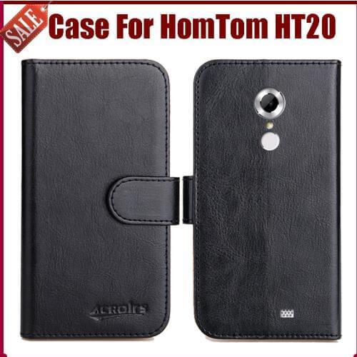Hot Sale! HomTom HT20 Case High Quality 6 Colors Flip Leather Exclusive Protective Cover For HomTom HT20 Case