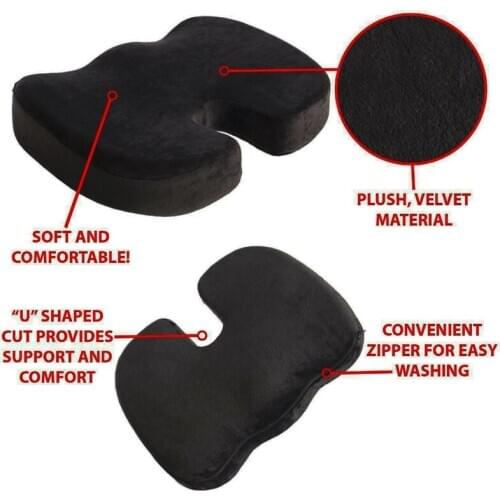 HLZS-Orthopedic Pillow Seat Memory Foam Chair Office Cushion Coccyx